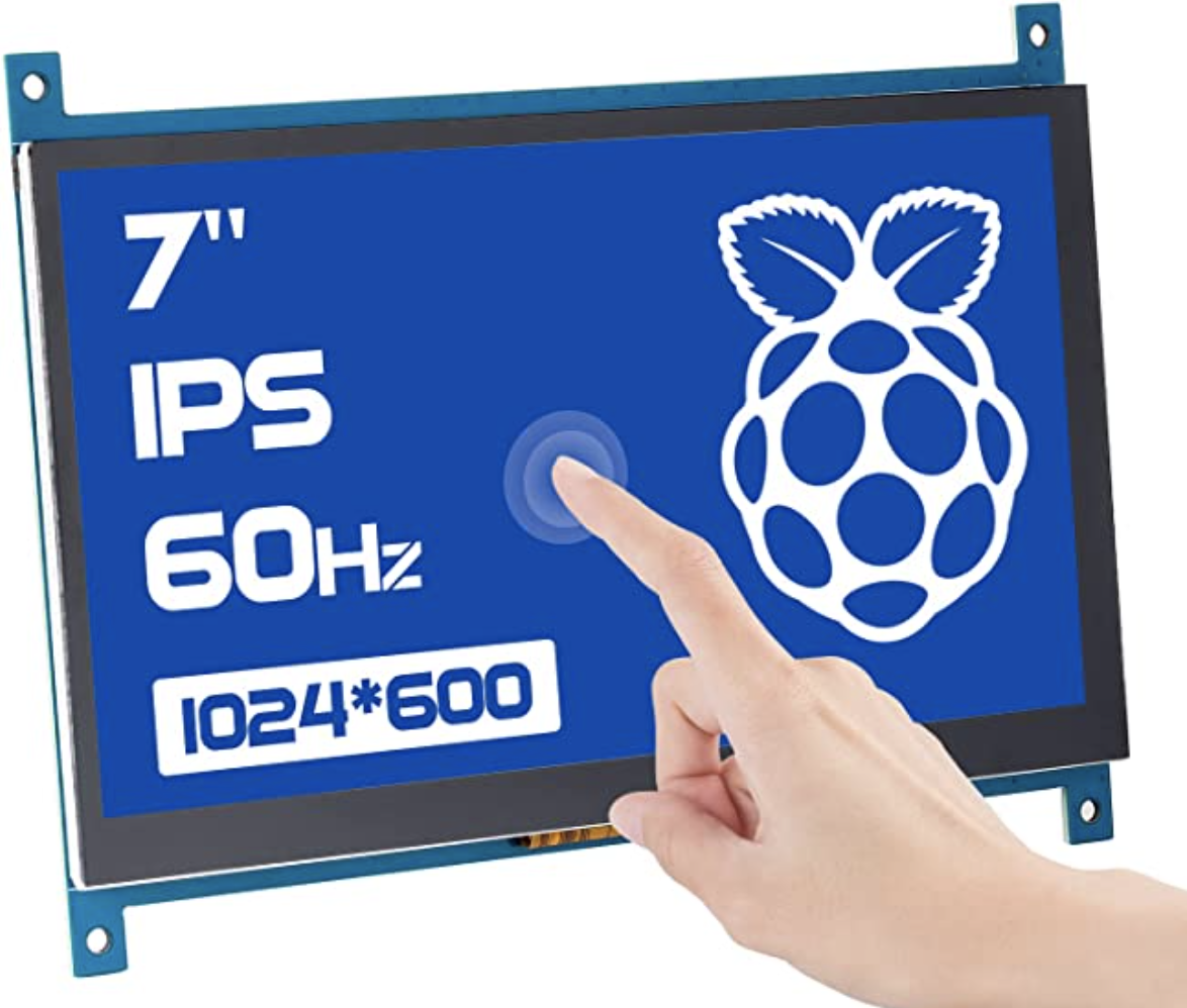 SunFounder Raspberry Pi 4 Display Touchscreen 7 Inch HDMI 1024×600 USB IPS LCD Screen Display Monitor