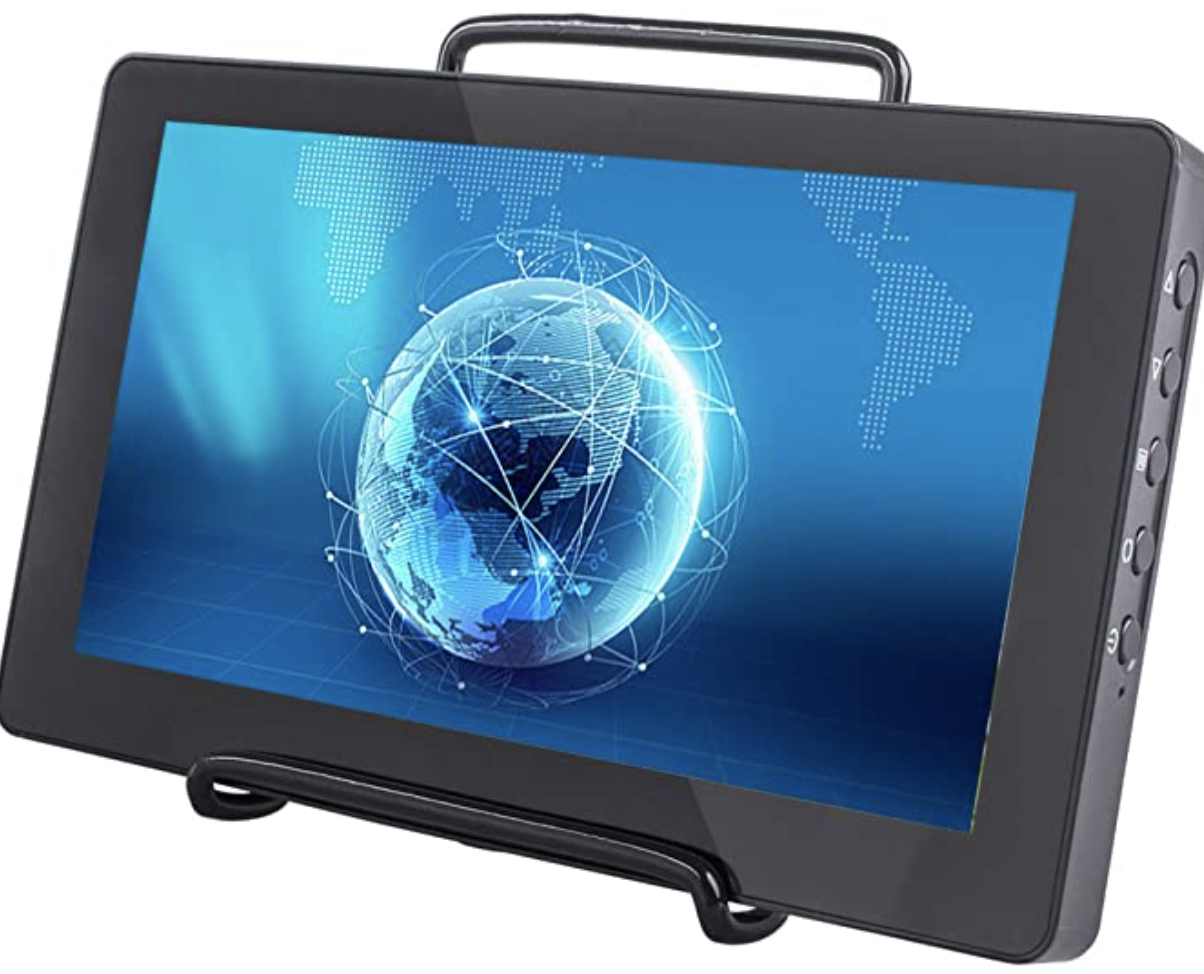 SunFounder 7 Inch Capacitive Screen IPS Monitor LCD Display Supports HDMI USB-C for Raspberry Pi 4B 3B+ 2 Model B Windows with Bracket